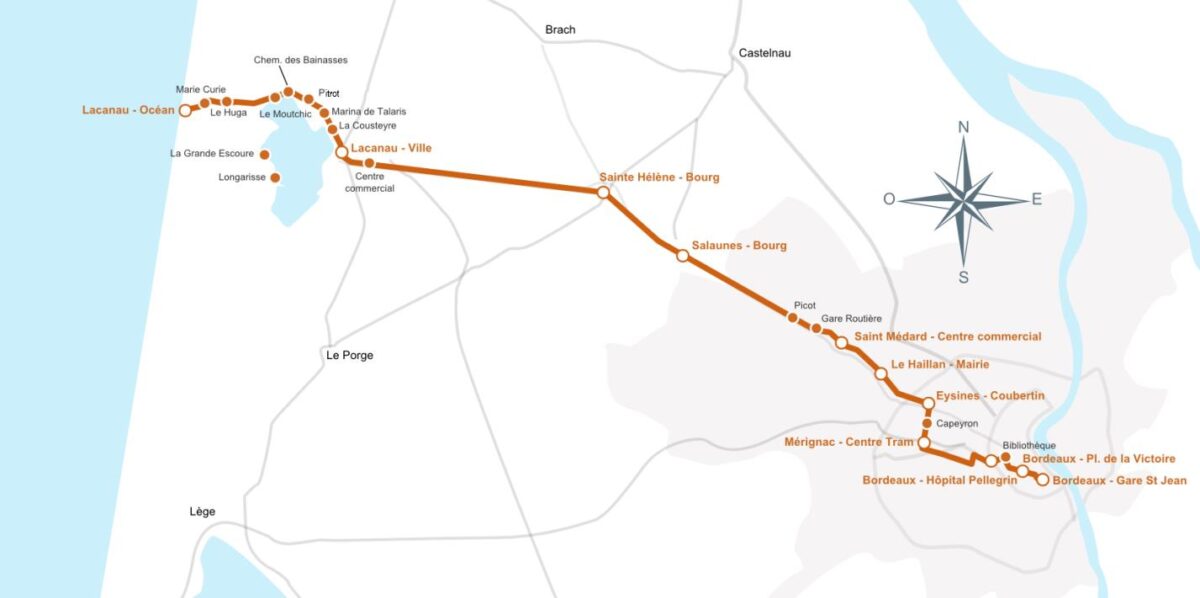 Ligne 702 Lacanau - Bordeaux Horaires 2021